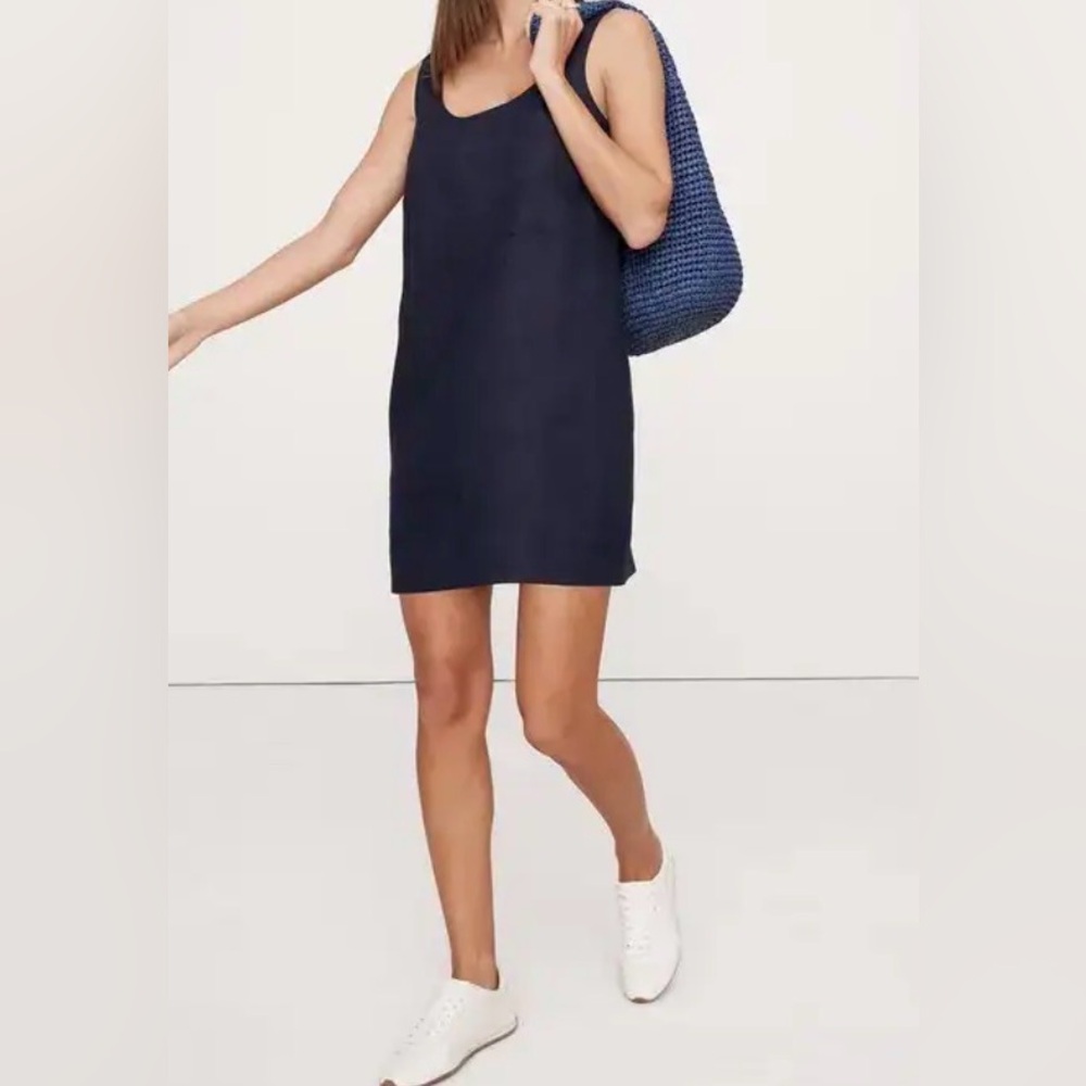 Banana Republic Linen Scoop-Neck Tank Dress LIKE NEW XL